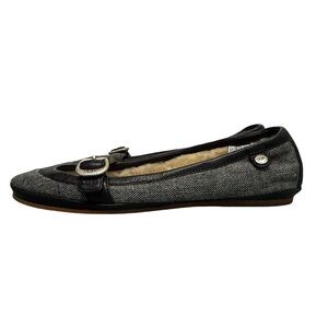 UGG Australia Gerty Black Tweed Mary Jane Ballet Flats Women’s 6.5